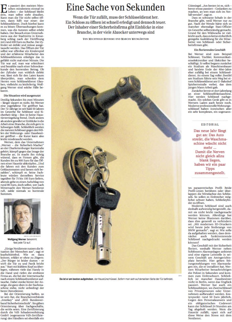 Artikel Werner Sicherheitsmacher Berliner Zeitung 201701