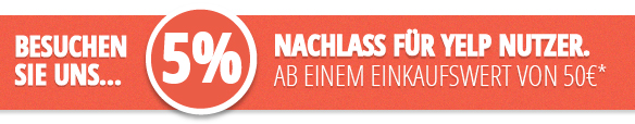 5% Nachlass für YELP Nutzer