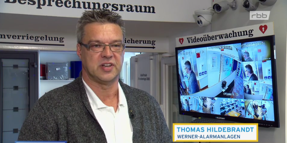 RBB TV Bericht SUPER.MARKT mit Experte Thomas Hildebrandt von Werner Alarmanlagen GmbH