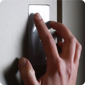 Sicherheitstür Holz Haustür Fingerprint Biometrie