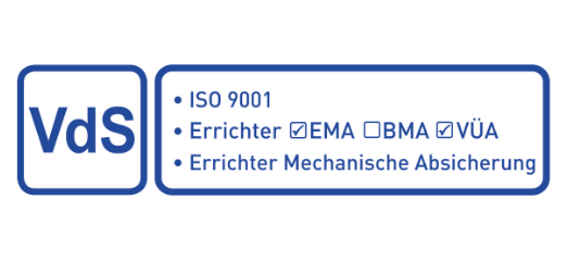 VdS zertifizierter Errichter Mechanische Absicherung EMA VÜA